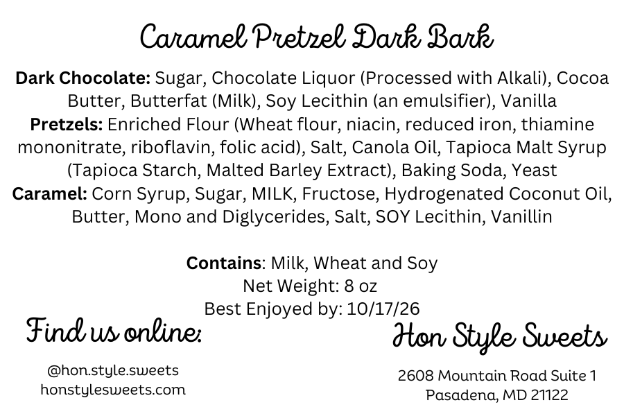 Dark Chocolate Caramel Pretzel Bark