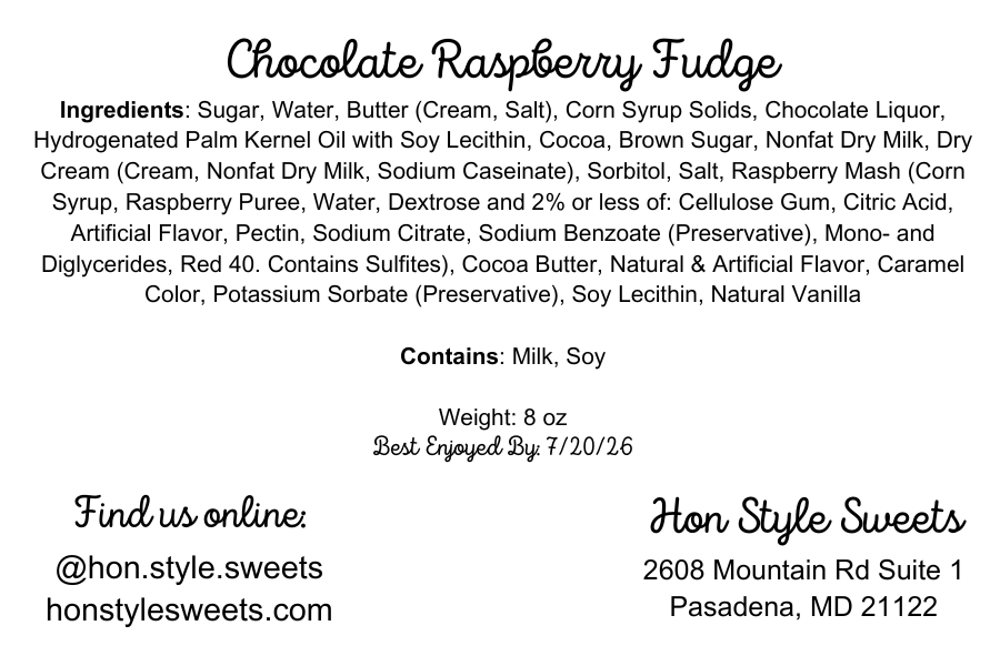 Chocolate Raspberry Fudge