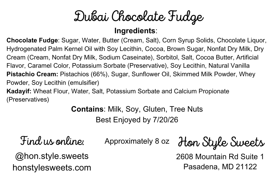 Dubai Fudge
