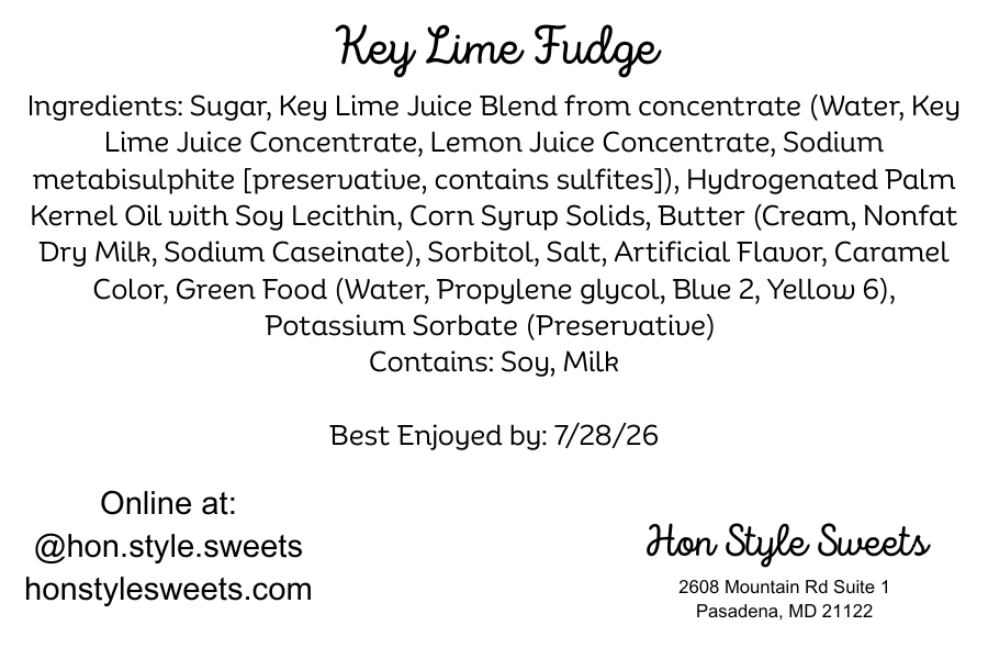 Key Lime Fudge