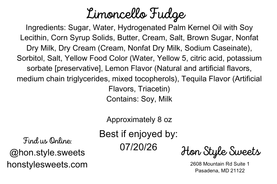 Limoncello Fudge