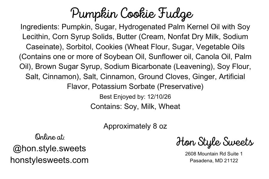 Pumpkin Cookie Fudge