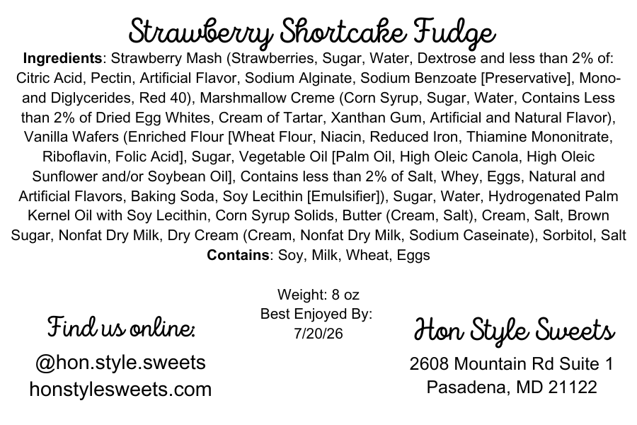 Strawberry Shortcake Fudge